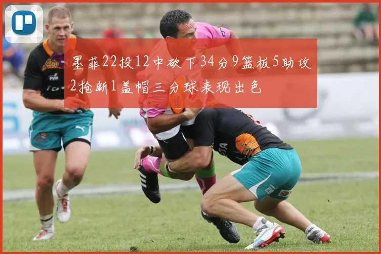 墨菲22投12中砍下34分9篮板5助攻2抢断1盖帽三分球表现出色